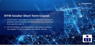 IIITM Gwalior to Organise Short-Term Course on Machine Learning for Wireless Communication and Networking